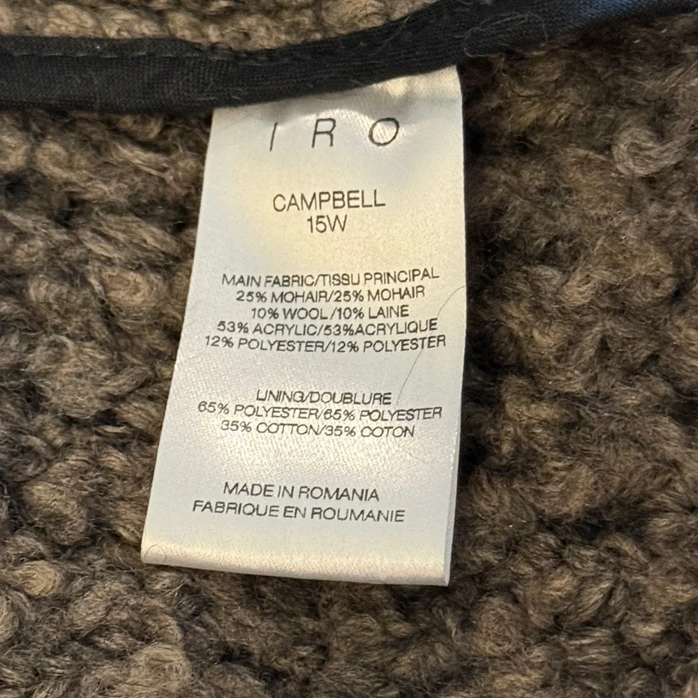 IRO Campbell Frayed Boucle-Knit Jacket